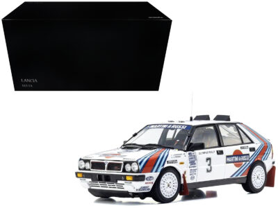 Lancia Delta HF 4WD #3 Juha Kankkunen - Juha Piironen "Martini Racing" Winner "Olympus Rally" (1987) 1/18 Diecast Model Car by Kyosho