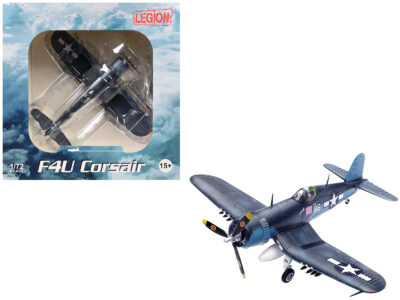 Vought F4U-1A Corsair Fighter Plane Marine "Lucybelle Maj. Gregory 'Pappy' Boyington VMF-214 Black Sheep Vella Lavella" (1943) United States Marines 1/72 Diecast Model Airplane by Legion