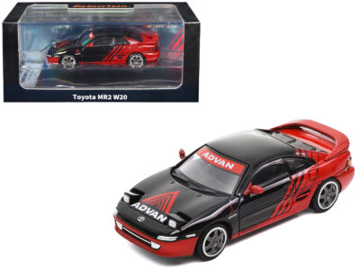 Toyota MR2 W20 RHD (Right Hand Drive) "Advan" Black and Red 1/64 Diecast Model Car by Die Cast Team