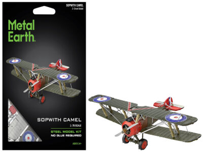 Model Kit Sopwith Camel Aircraft "World War I" British Royal Flying Corps (Moderate Difficulty) Steel Model by Metal Earth
