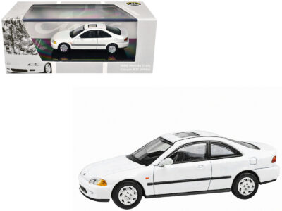 1995 Honda Civic Coupe EJ1 White with Sunroof 1/64 Diecast Model Car by Paragon Models