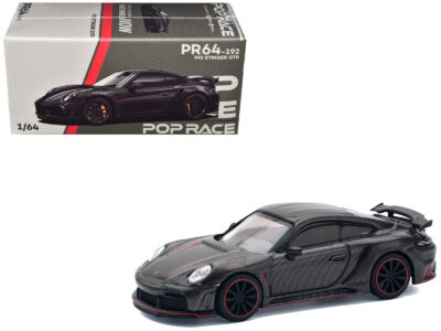 992 Stinger GTR Carbon Edition with Red Accents 1/64 Diecast Model Car by Pop Race