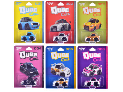 "QubeCarz" Series #1 Set of 6 pieces 1/64 Diecast Model Cars by Mini GT