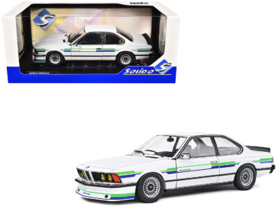 1984 BMW Alpina B7 Turbo (E24) White with Blue and Green Graphics 1/18 Diecast Model Car by Solido