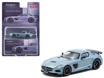 Mercedes-Benz SLS AMG Coupe Black Series Matte Blue Metallic "Global64" Series 1/64 Diecast Model by Tarmac Works
