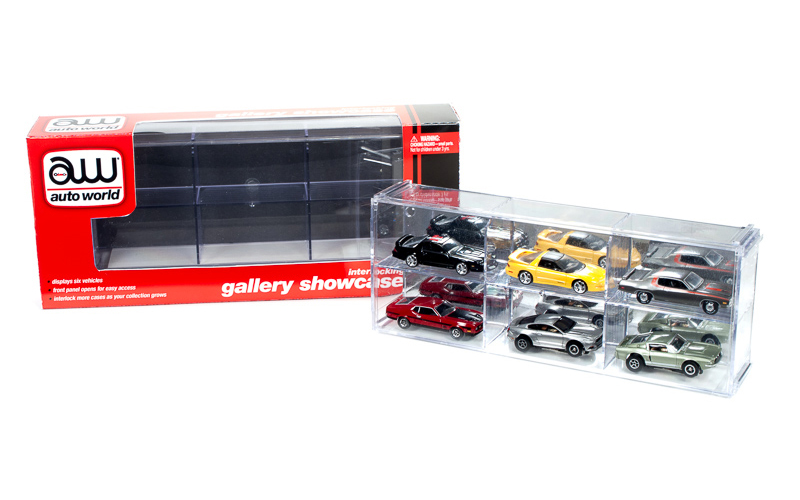6 Car Interlocking Collectible Display Show Case for 1/64 Scale Model Cars by Auto World #3