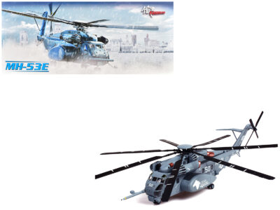 Sikorsky MH-53E Sea Dragon Helicopter "United States Navy Black Stallions Tail Number 50" Light Gray 1/72 Diecast Model by Panzerkampf