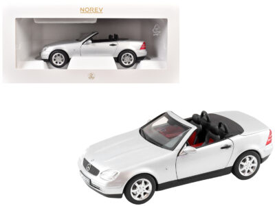1996 Mercedes-Benz SLK Convertible Brilliant Silver Metallic 1/18 Diecast Model Car by Norev