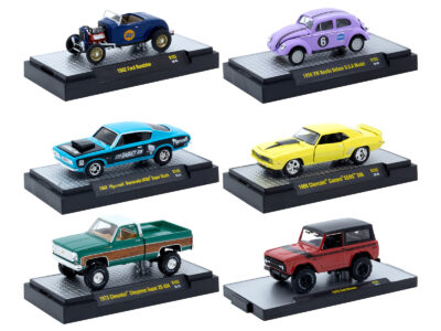 "Auto-Thentics" 6 piece Set Release 103 IN DISPLAY CASES Limited Edition 1/64 Diecast Model Cars by M2 Machines