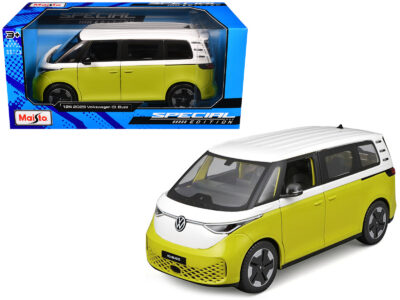 2023 Volkswagen ID. Buzz Van Yellow and White "Special Edition" Series 1/24 Diecast Model Car by Maisto