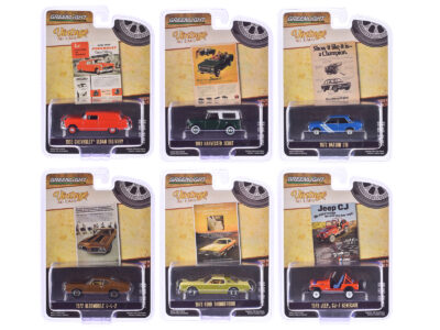 "Vintage Ad Cars" Series 11 Set of 6 pieces 1/64 Diecast Model Cars by Greenlight