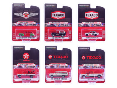 "Texaco Special Edition" Series 1 Set of 6 pieces 1/64 Diecast Model Cars by Greenlight