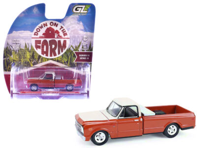 1968 Chevrolet C-10 Pickup Truck with Toolbox Orange and Beige "Down on the Farm" Series 11 1/64 Diecast Model by Greenlight