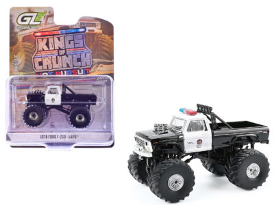 1978 Ford F-250 Monster Truck "LAPD (Los Angeles Police Department)" Black and White "Kings of Crunch - Hot Pursuit" Special Edition 1/64 Diecast Model Car by Greenlight