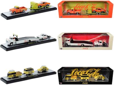 Auto Haulers "Coca-Cola" Set of 3 pieces Release 43 Limited Edition to 6200 pieces Worldwide 1/64 Diecast Models by M2 Machines