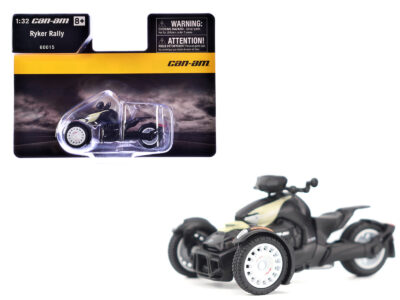 Can-Am Ryker Rally 3-Wheel Motorcycle Sand Storm and Black 1/32 Diecast Model by BRP Models