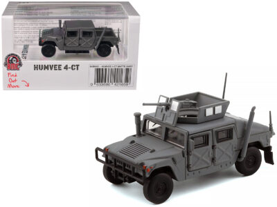 HUMVEE 4-CT Military Vehicle Matt Gray with Alternative Tops 1/64 Diecast Model Car by BM Creations