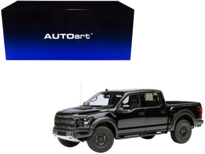 2019 Ford F-150 Raptor Pickup Truck Agate Black 1/18 Model Car by Autoart