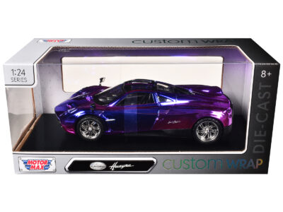 Pagani Huayra Pink and Purple Chrome "Custom Wrap" Series 1/24 Diecast Model Car by Motormax