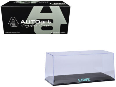 Collectible Display Show Case with Black Plastic Base and Green "LBWK" Logo for 1/18-1/24 Scale Model Cars by Autoart