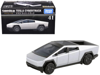 Tesla Cybertruck Pickup Truck Brushed Metal 1/75 Diecast Model Car by Tomica