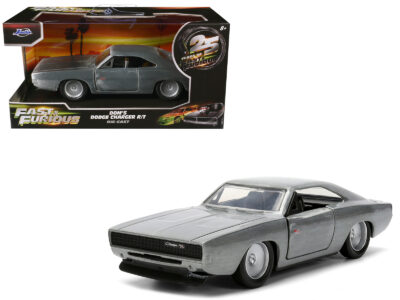 Dom's Dodge Charger R/T Raw Metal "Fast & Furious 7" (2015) Movie 1/32 Diecast Model Car by Jada