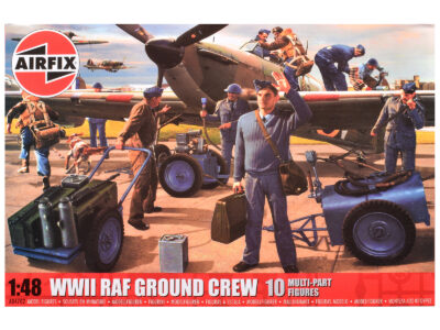 Level 1 Model Kit WWII RAF Ground Crew Figure and Accessory Set 1/48 Plastic Model Kit by Airfix