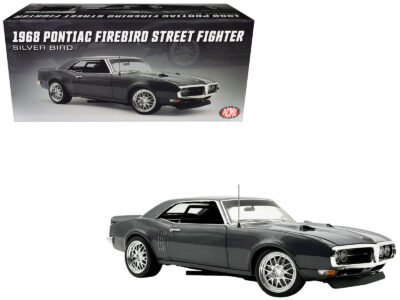 1968 Pontiac Firebird Street Fighter "Silver Bird" Gun Metal Gray Metallic Limited Edition to 400 pieces Worldwide 1/18 Diecast Model Car by ACME