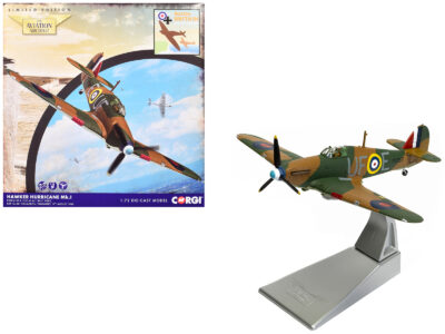 Hawker Hurricane Mk.I Fighter Aircraft "Pilot Officer William 'Billy' Fiske No. 601 Squadron Battle of Britain" (1940) British Royal Air Force "The Aviation Archive" Series 1/72 Diecast Model by Corgi