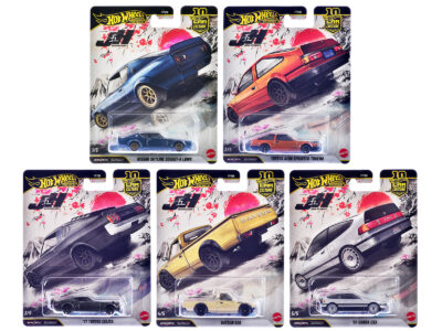 "Japan Historics 5" 5 piece Set "Car Culture 10th Anniversary" 2025 Series P Diecast Model Cars by Hot Wheels
