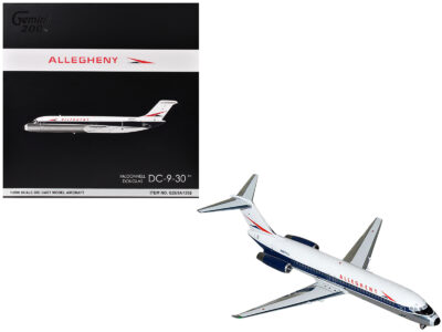 McDonnell Douglas DC-9-30 Commercial Aircraft "Allegheny Airlines" (N967VJ) White with Blue Stripes "Gemini 200" Series 1/200 Diecast Model Airplane by GeminiJets