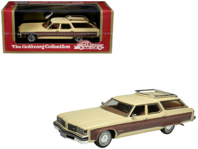 1976 Oldsmobile Custom Cruiser Cream Gold with Woodgrain Sides Limited Edition to 200 pieces Worldwide 1/43 Model Car by Goldvarg Collection