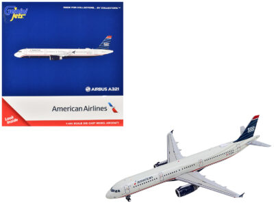 Airbus A321 Commercial Aircraft "American Airlines - US Airways Heritage Jet" (N578UW) White with Blue Tail 1/400 Diecast Model Airplane by GeminiJets