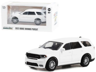 2022 Dodge Durango Pursuit Police Car White "Hot Pursuit" "Hobby Exclusive" Series 1/64 Diecast Model Car by Greenlight