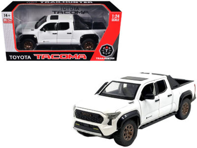 2024 Toyota Tacoma Trailhunter Edition Pickup Truck White Metallic 1/24 Diecast Model Car