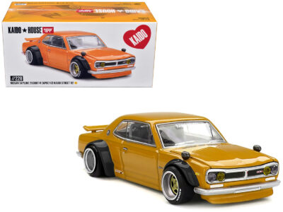 Nissan Skyline 2000GT-R (KPGC10) RHD (Right Hand Drive) "Kaido Street V2" Yellow (Designed by Jun Imai) "Kaido House" Special 1/64 Diecast Model Car by Mini GT