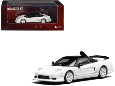 Honda NSX-R GT RHD (Right Hand Drive) Championship White with Black Top "Intern 64" Series 1/64 Diecast Model Car by MotorHelix