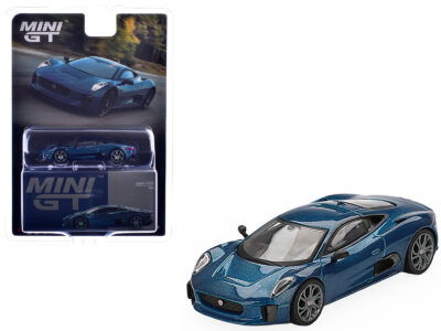 Jaguar C-X75 Blue Metallic Limited Edition 1/64 Diecast Model Car by Mini GT