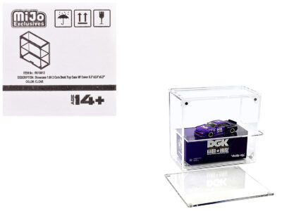 Showcase 2 Cars Desk Top Display Case with Cover "Mijo Exclusives" for 1/64 Scale Models