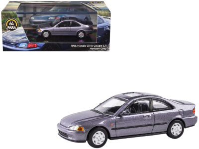1995 Honda Civic Coupe EJ1 Horizon Gray Metallic with Sunroof 1/64 Diecast Model Car by Paragon
