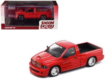 2003 Dodge Ram SRT-10 Pickup Truck Red 1/64 Diecast Model Car by Shoom64 Models