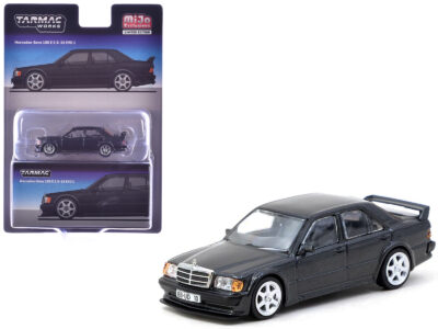Mercedes-Benz 190 E 2.5-16 EVO 1 Blue-Black Metallic "Global64" Series 1/64 Diecast Model by Tarmac Works