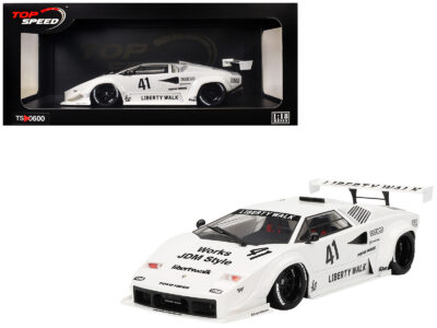 Lamborghini Countach LB-WORKS #41 White "2024 Tokyo Auto Salon" 1/18 Model Car by Top Speed