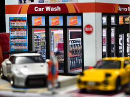 Eneos Japan Gas Station Diorama Set "American Diorama X G-Fans" Series for 1/64 Scale Models by American Diorama #3