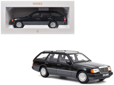 1990 Mercedes-Benz 300 DT-Model S124 Blue Black Metallic 1/18 Diecast Model Car by Norev