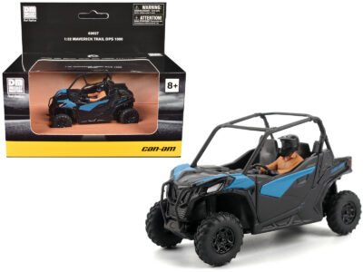 Can-Am Maverick Trail DPS 1000 Blue and Black with Driver Figure 1/32 Diecast Model by BRP Models
