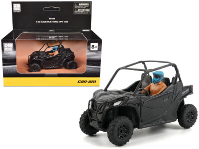 Can-Am Maverick Trail DPS 1000 Matt Black with Driver Figure 1/32 Diecast Model by BRP Models