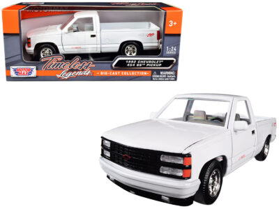 1992 Chevrolet 454 SS Pickup Truck White 1/24 Diecast Model Car by Motormax