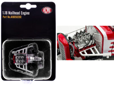 Nailhead Engine Replica from "1932 Ford 3 Window Coupe 'Peppermint Twist'" 1/18 Model by ACME