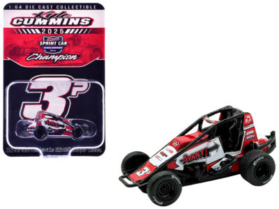 USAC Sprint Car #3P Kyle Cummins "Avanti" Champion "USAC Sprint Car National Championship" (2025) 1/64 Diecast Model Car by ACME